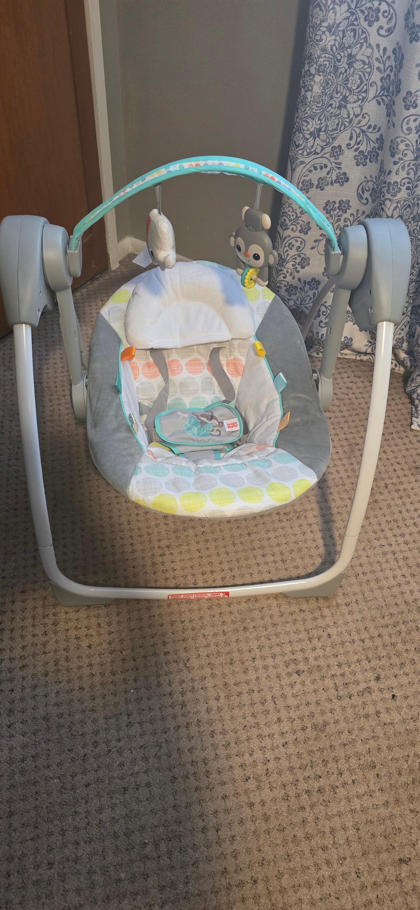 Bright Starts Portable Automatic 6-Speed Baby Swing